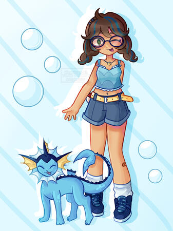 simple style fullbody w/ pokemon
