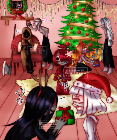 simple style fullbodies w/ complex bg (7 characters)